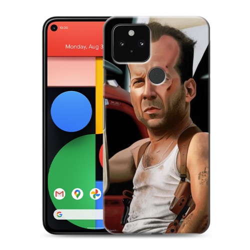 Дизайнерский пластиковый чехол для Google Pixel 5 Bruce willis