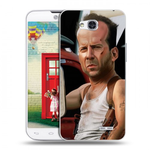 Дизайнерский пластиковый чехол для LG L80 Bruce willis