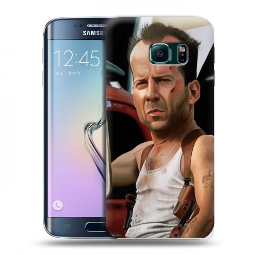 Дизайнерский пластиковый чехол для Samsung Galaxy S6 Edge Bruce willis