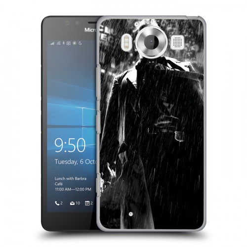 Дизайнерский пластиковый чехол для Microsoft Lumia 950 Bruce willis