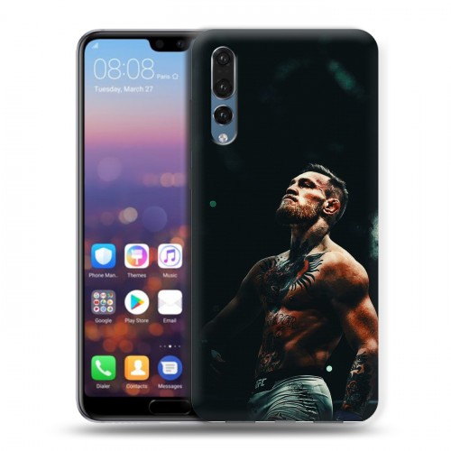 Дизайнерский силиконовый с усиленными углами чехол для Huawei P20 Pro Конор Макгрегор