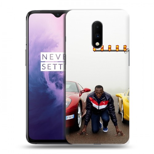 Дизайнерский пластиковый чехол для OnePlus 7 Усейн Болт