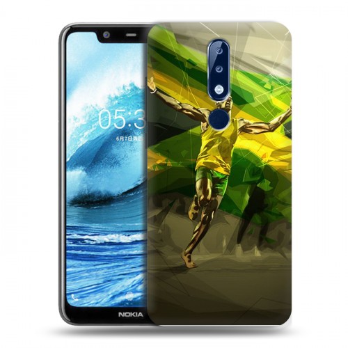 Дизайнерский силиконовый чехол для Nokia 5.1 Plus Усейн Болт