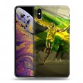 Дизайнерский силиконовый чехол для Iphone Xs Max Усейн Болт