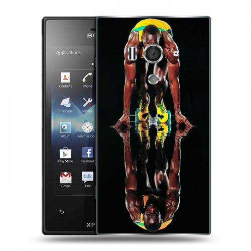 Дизайнерский пластиковый чехол для Sony Xperia acro S Усейн Болт