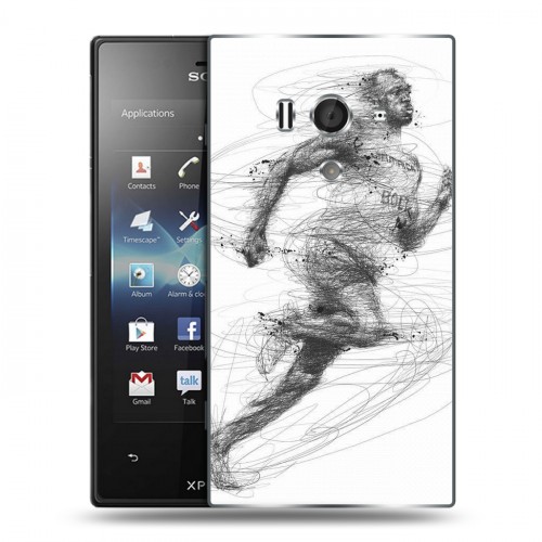 Дизайнерский пластиковый чехол для Sony Xperia acro S Усейн Болт