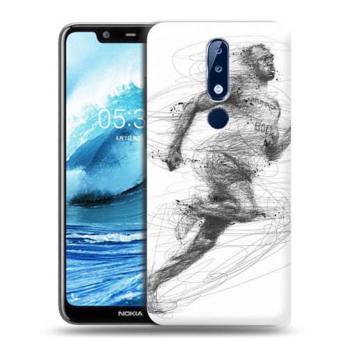 Дизайнерский силиконовый чехол для Nokia 5.1 Plus Усейн Болт