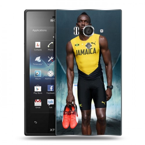 Дизайнерский пластиковый чехол для Sony Xperia acro S Усейн Болт