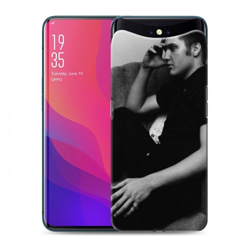 Дизайнерский силиконовый чехол для OPPO Find X Элвис Пресли