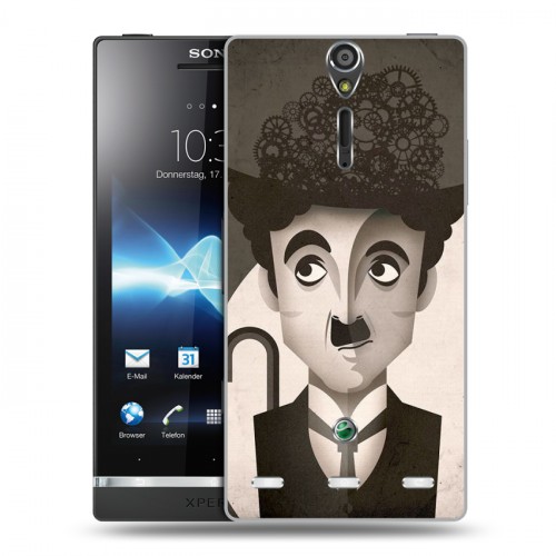 Дизайнерский пластиковый чехол для Sony Xperia S Чарли Чаплин 