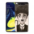 Дизайнерский пластиковый чехол для Samsung Galaxy A80 Чарли Чаплин 