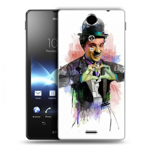 Дизайнерский пластиковый чехол для Sony Xperia TX Чарли Чаплин 