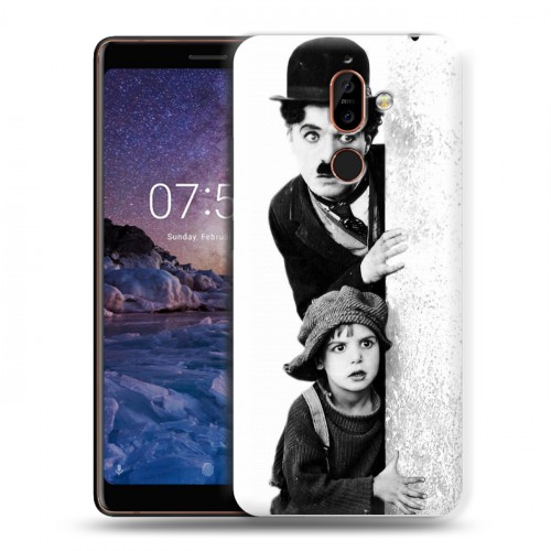 Дизайнерский пластиковый чехол для Nokia 7 Plus Чарли Чаплин 