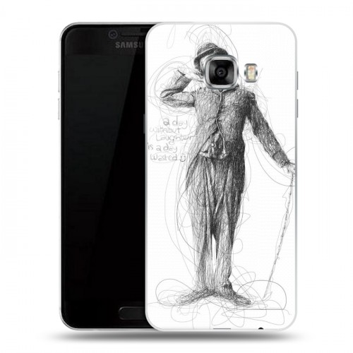 Дизайнерский пластиковый чехол для Samsung Galaxy C5 Чарли Чаплин 
