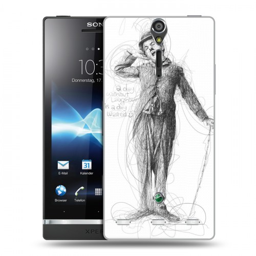 Дизайнерский пластиковый чехол для Sony Xperia S Чарли Чаплин 