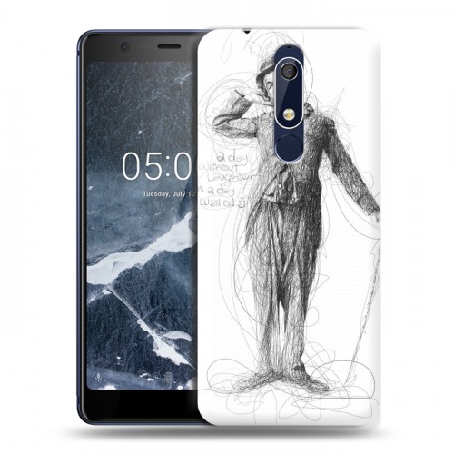 Дизайнерский пластиковый чехол для Nokia 5.1 Чарли Чаплин 