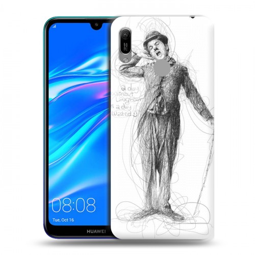 Дизайнерский пластиковый чехол для Huawei Y6 (2019) Чарли Чаплин 