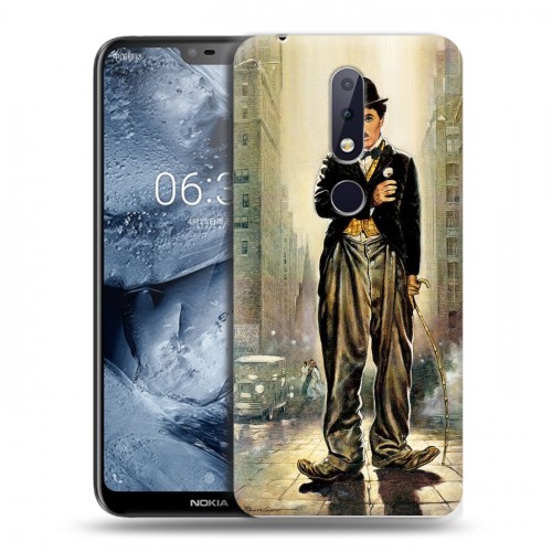 Дизайнерский пластиковый чехол для Nokia 6.1 Plus Чарли Чаплин 