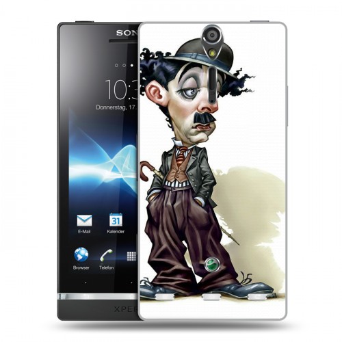 Дизайнерский пластиковый чехол для Sony Xperia S Чарли Чаплин 