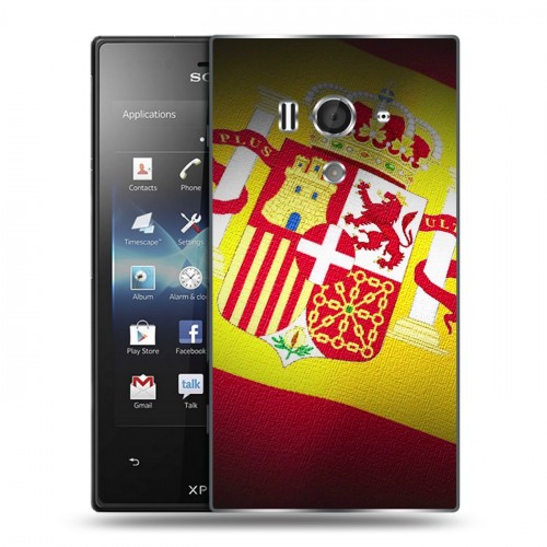 Дизайнерский пластиковый чехол для Sony Xperia acro S флаг Испании