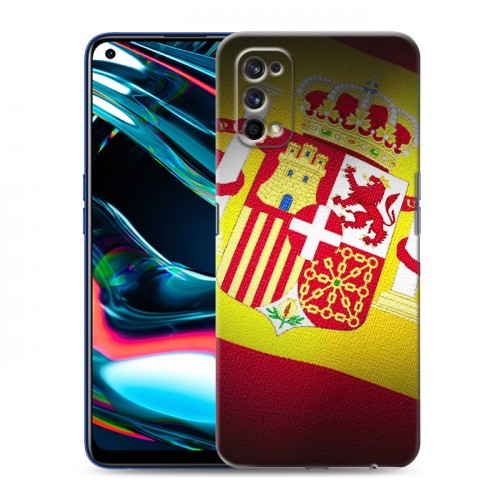 Дизайнерский силиконовый с усиленными углами чехол для Realme 7 Pro флаг Испании