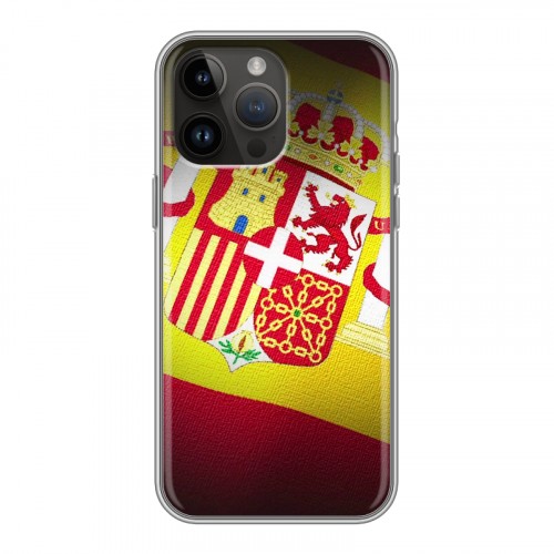 Дизайнерский силиконовый с усиленными углами чехол для Iphone 14 Pro Max флаг Испании