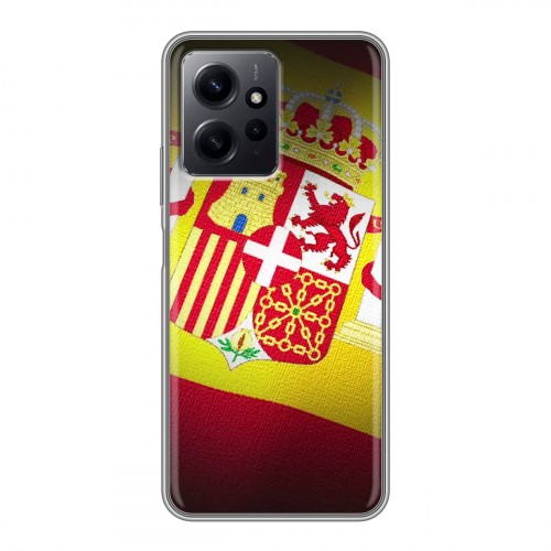 Дизайнерский силиконовый с усиленными углами чехол для Xiaomi RedMi Note 12 флаг Испании