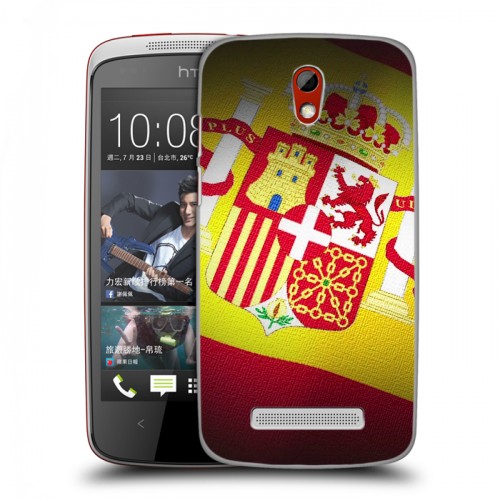 Дизайнерский пластиковый чехол для HTC Desire 500 флаг Испании