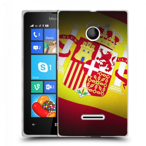 Дизайнерский пластиковый чехол для Microsoft Lumia 435 флаг Испании