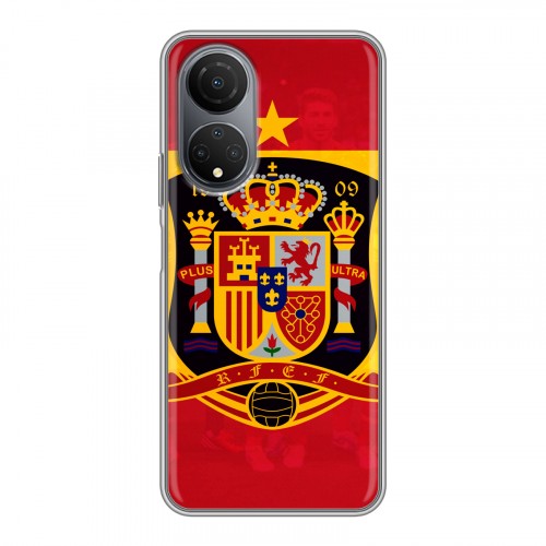 Дизайнерский силиконовый с усиленными углами чехол для Huawei Honor X7 флаг Испании