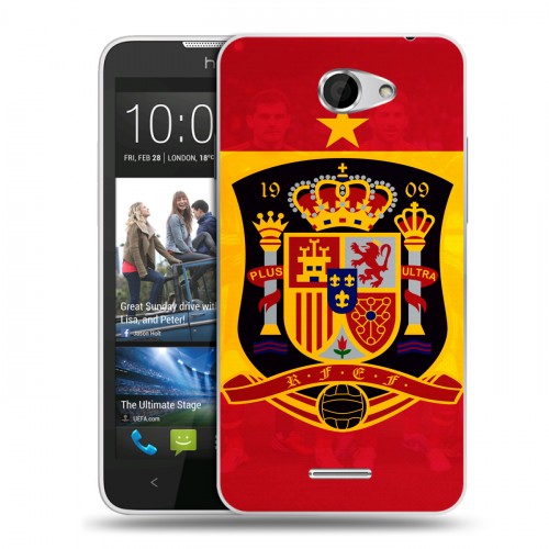 Дизайнерский пластиковый чехол для HTC Desire 516 флаг Испании
