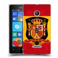 Дизайнерский пластиковый чехол для Microsoft Lumia 435 флаг Испании