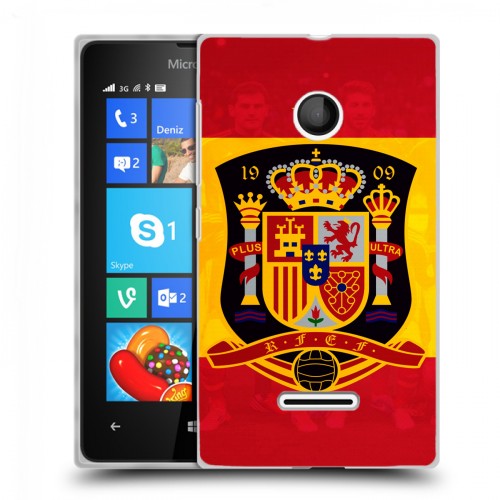 Дизайнерский пластиковый чехол для Microsoft Lumia 435 флаг Испании