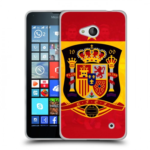 Дизайнерский пластиковый чехол для Microsoft Lumia 640 флаг Испании