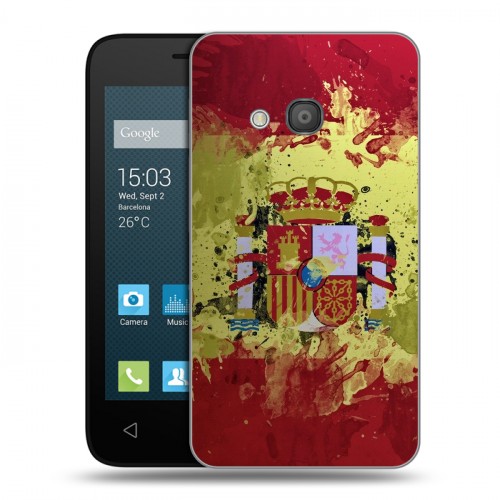 Дизайнерский силиконовый чехол для Alcatel One Touch Pixi 4 (4) флаг Испании