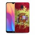 Дизайнерский силиконовый с усиленными углами чехол для Xiaomi RedMi 8A флаг Испании