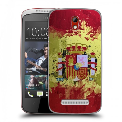 Дизайнерский пластиковый чехол для HTC Desire 500 флаг Испании