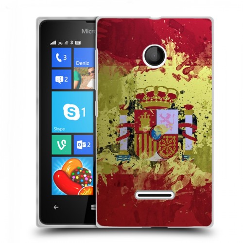 Дизайнерский пластиковый чехол для Microsoft Lumia 435 флаг Испании