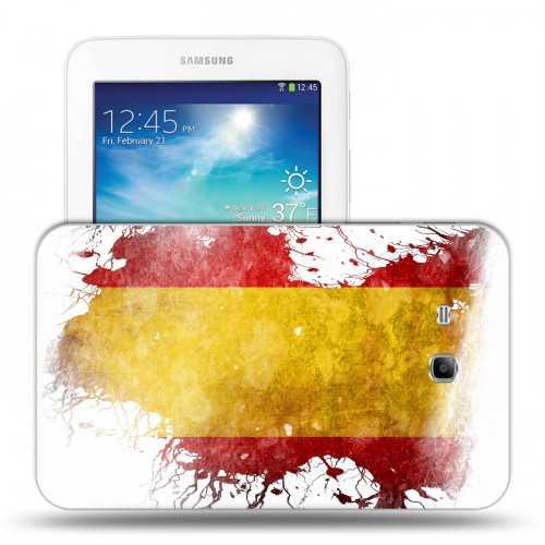 Дизайнерский силиконовый чехол для Samsung Galaxy Tab 3 Lite флаг Испании