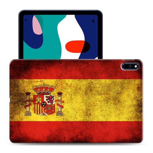 Дизайнерский силиконовый с усиленными углами чехол для Huawei MatePad флаг Испании