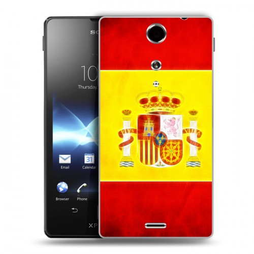 Дизайнерский пластиковый чехол для Sony Xperia TX флаг Испании