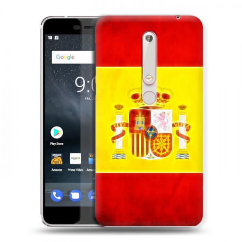 Дизайнерский пластиковый чехол для Nokia 6 (2018) флаг Испании
