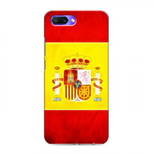Дизайнерский силиконовый с усиленными углами чехол для Huawei Honor 10 флаг Испании