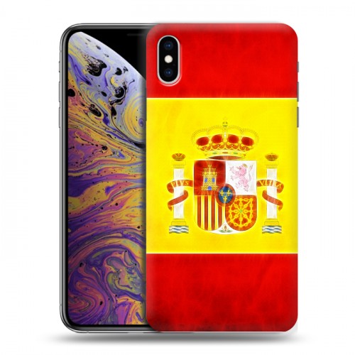 Дизайнерский силиконовый чехол для Iphone Xs Max флаг Испании