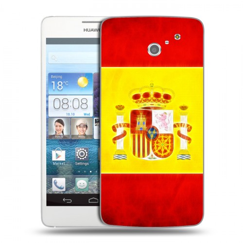 Дизайнерский пластиковый чехол для Huawei Ascend D2 флаг Испании