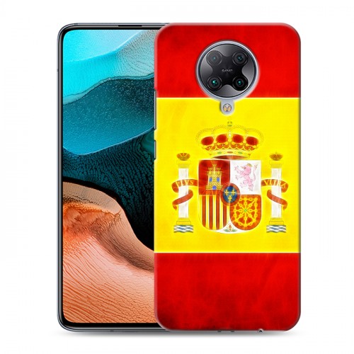 Дизайнерский силиконовый с усиленными углами чехол для Xiaomi RedMi K30 Pro флаг Испании
