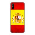 Дизайнерский силиконовый с усиленными углами чехол для Xiaomi RedMi 9A флаг Испании