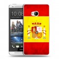 Дизайнерский пластиковый чехол для HTC One (M7) Dual SIM флаг Испании