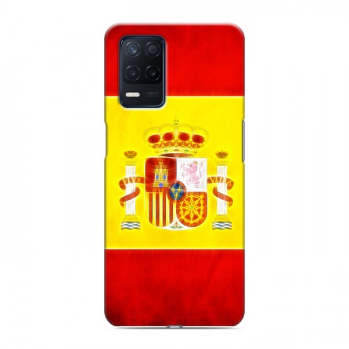 Дизайнерский силиконовый с усиленными углами чехол для Realme Narzo 30 5G флаг Испании