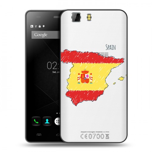 Полупрозрачный дизайнерский силиконовый чехол для Doogee X5 флаг Испании